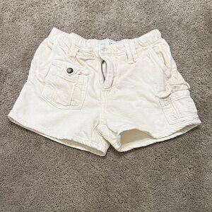 Zara Women's Light Cream Cargo Shorts
